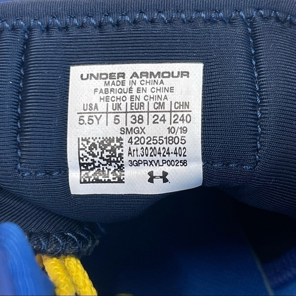 Under Armour UA SC 3zer0 II Basketball Shoes DS Boys GS Unisex Blue - Picture 14 of 14